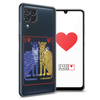 Силиконовый чехол Леопард и тигр 2 на Samsung Galaxy M22