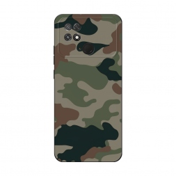Матовый силиконовый чехол Камуфляж 1 на Xiaomi Poco C40