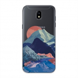 Силиконовый чехол Закат в снежных горах на Samsung Galaxy J5 2017