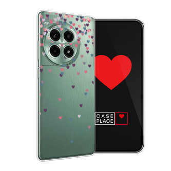 Силиконовый чехол Посыпка сердечки на OnePlus Ace 3 Pro