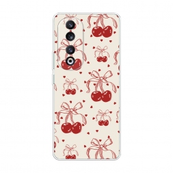 Силиконовый чехол Вишни с бантиком паттерн 1 на Honor 90 Pro