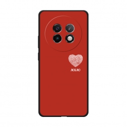 Матовый силиконовый чехол Отпечаток сердца на красном на Realme 13 Plus