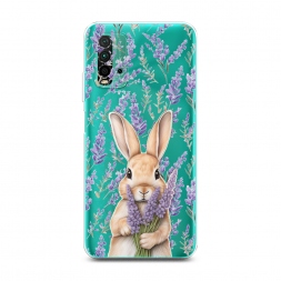 Силиконовый чехол Зайчик с лавандой на Xiaomi Redmi 9T