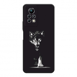 Матовый силиконовый чехол Волк выходит из ночи на Infinix Note 11 Pro