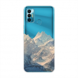 Силиконовый чехол Горы арт 2 на Tecno Spark 7