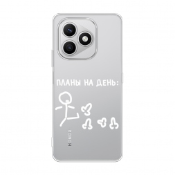 Силиконовый чехол План на день белый на Honor X8d