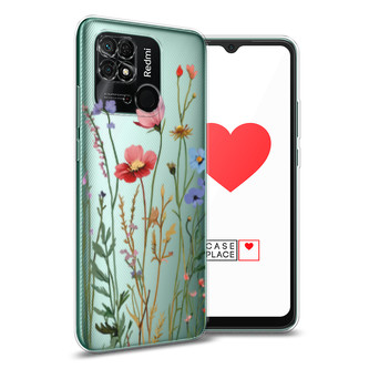 Силиконовый чехол Высокие цветы на Xiaomi Redmi 10C