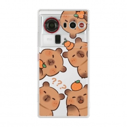 Силиконовый чехол Мультяшные капибары 2 на ZTE Nubia Z80 Ultra