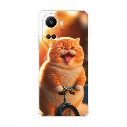 Силиконовый чехол Кот на велике на Huawei Nova 10 SE