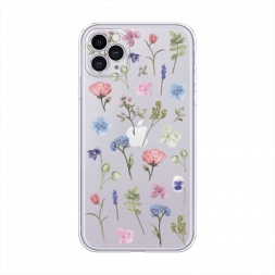 Силиконовый чехол Гербарий из полевых цветов на iPhone 11 Pro Max