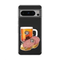Силиконовый чехол Котёнок бутерброд на Google Pixel 8 Pro