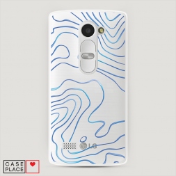 Силиконовый чехол Blue lines на LG Leon (H324)