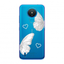 Силиконовый чехол white butterflies 2 на Nokia 1.4