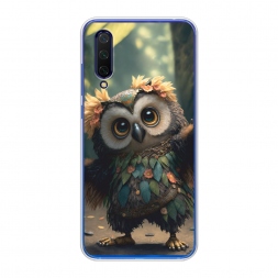 Силиконовый чехол Тропическая сова на Xiaomi Mi A3 Lite
