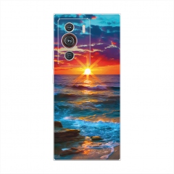Силиконовый чехол Море на фоне заката на ZTE Nubia Z40 Pro