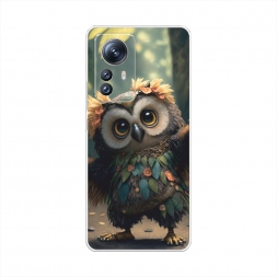 Силиконовый чехол Тропическая сова на Xiaomi 12S Pro