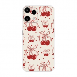 Силиконовый чехол Вишни с бантиком паттерн 1 на Nothing Phone 3a lite