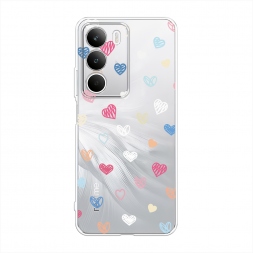 Силиконовый чехол Нежные сердечки рисунок на Realme C71