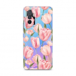 Силиконовый чехол Весенние тюльпаны на Vivo Y75 4G