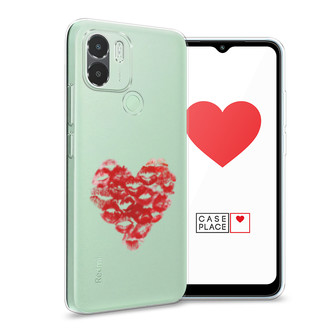 Силиконовый чехол Сердечко из поцелуев на Poco C50