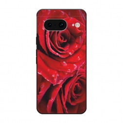Матовый силиконовый чехол Страстные розы на Google Pixel 8