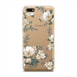 Силиконовый чехол Нежная цветочная рамка 1 на Huawei Y5 Lite (2018)
