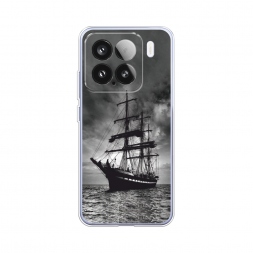 Силиконовый чехол Корабль в пасмурном море на Xiaomi 15