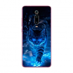 Силиконовый чехол Синий кот на Xiaomi Mi 9T