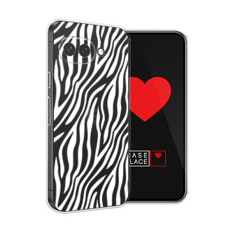 Силиконовый чехол Зебра на Google Pixel 9a