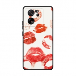 Матовый силиконовый чехол Следы помады на Xiaomi 13T