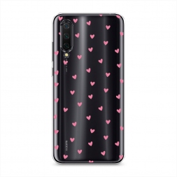 Силиконовый чехол Маленькие розовые сердечки на Xiaomi Mi A3 Lite