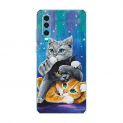 Силиконовый чехол Три кота рисунок на Huawei P30
