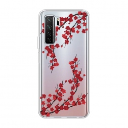Силиконовый чехол Красная сакура на Honor 30S (Global)