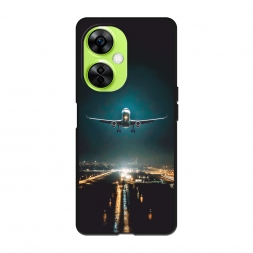 Матовый силиконовый чехол Самолет в ночном небе на OnePlus Nord N30 5G