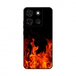 Матовый силиконовый чехол Все в огне на Infinix Smart 7 HD