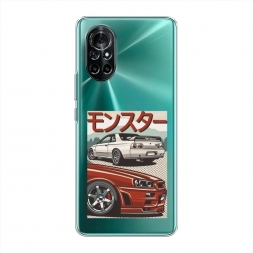 Силиконовый чехол Monster car на Honor V40 Lite