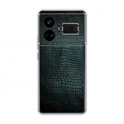 Силиконовый чехол Черная змея на Realme GT5