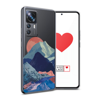 Силиконовый чехол Закат в снежных горах на Xiaomi 12T Pro