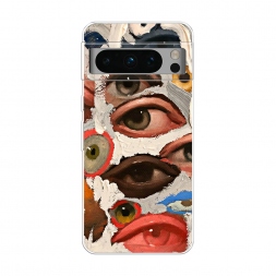 Силиконовый чехол Глаза масляная живопись на Google Pixel 8 Pro