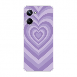 Силиконовый чехол Violet heart latte на Realme 10 Pro