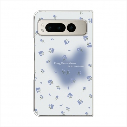 Силиконовый чехол Blooms in time blue на Google Pixel Fold