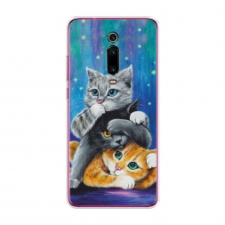 Силиконовый чехол Три кота рисунок на Xiaomi Mi 9T