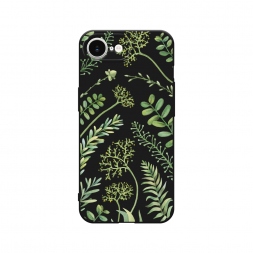 Матовый силиконовый чехол Green Leaves на iPhone 16e