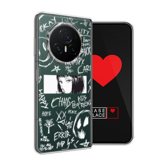 Силиконовый чехол Manga graffiti white на Honor Magic V3