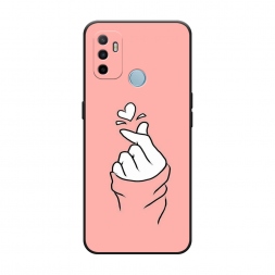 Матовый силиконовый чехол Любовь-щелк на Oppo A53