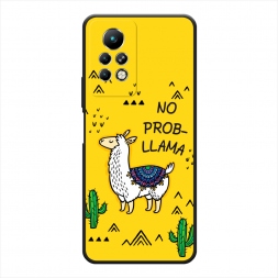 Матовый силиконовый чехол No probLLama на Infinix Note 11 Pro