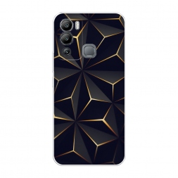 Силиконовый чехол Черные полигоны на Infinix Hot 12i