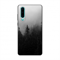 Матовый силиконовый чехол Туманный лес на Huawei P30