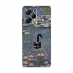 Силиконовый чехол Котик в пруду на Xiaomi Poco X5 Pro 5G