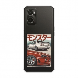 Силиконовый чехол Monster car на Oppo A96 4G